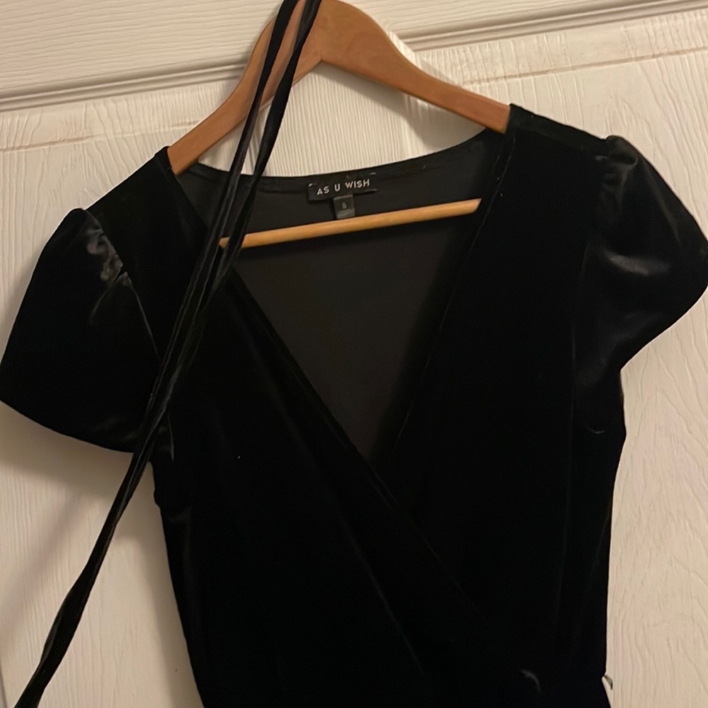 Black velvet dress
